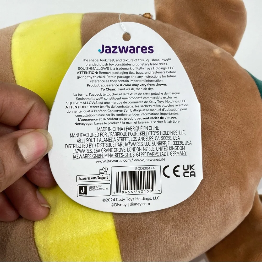 NWT Disney Squishmallow 6.5” Gus the mouse from Cinderella